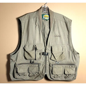Cabelas Vest Fishing Hunting Camera Willow Creek Vest Light Driftwood XL